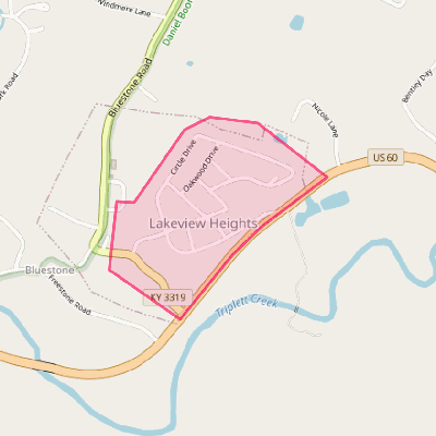 Map of Lakeview Heights