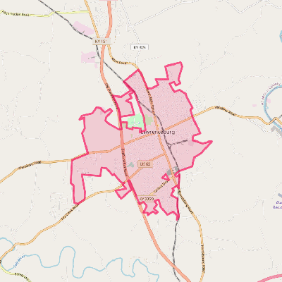 Map of Lawrenceburg