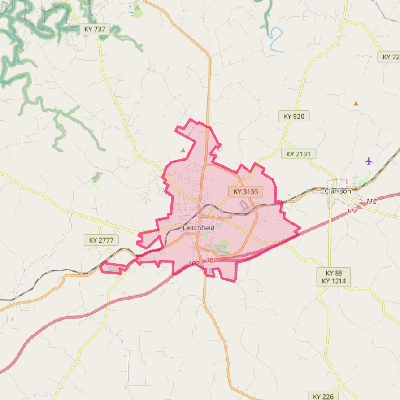 Map of Leitchfield