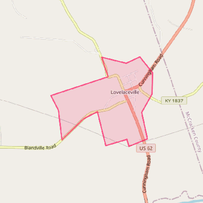 Map of Lovelaceville