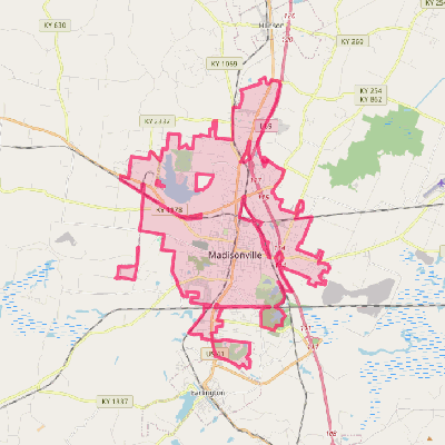 Map of Madisonville