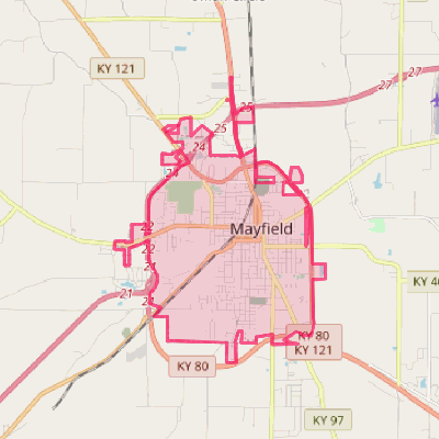 Map of Mayfield