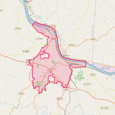 Map of Maysville