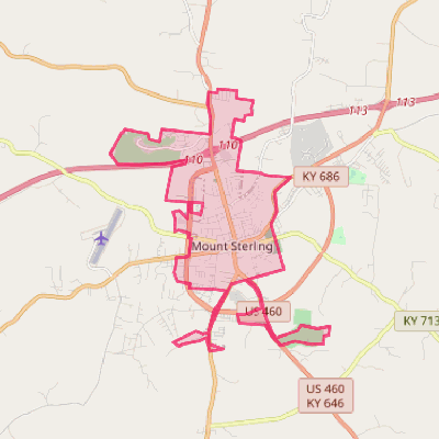 Map of Mount Sterling