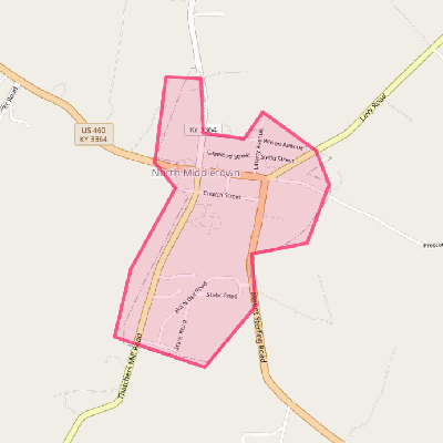 Map of North Middletown