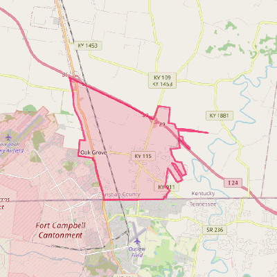 Map of Oak Grove