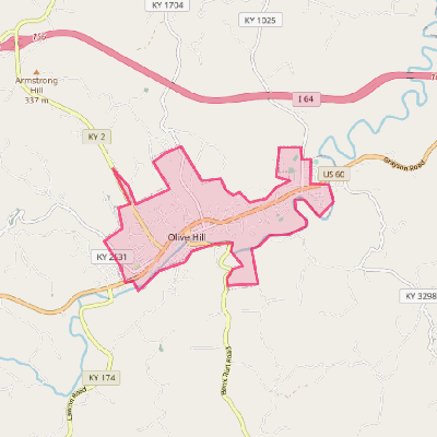 Map of Olive Hill