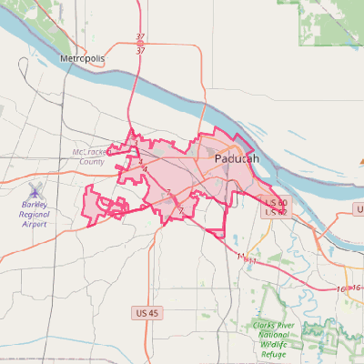 Map of Paducah