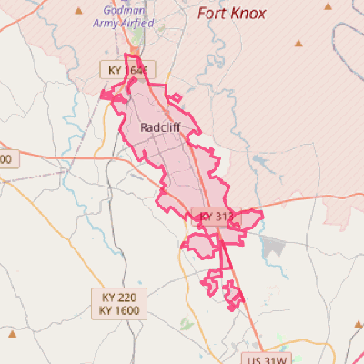 Map of Radcliff