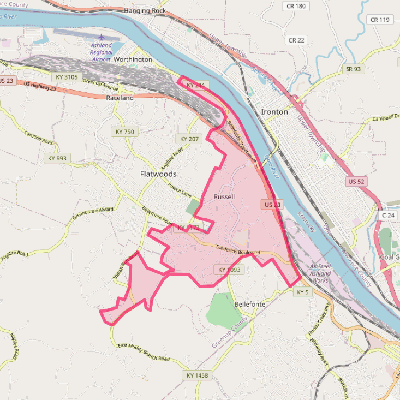 Map of Russell