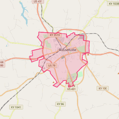 Map of Russellville