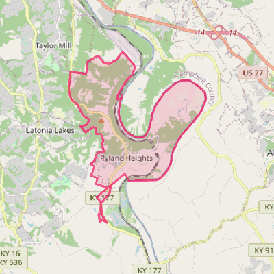 Map of Ryland Heights