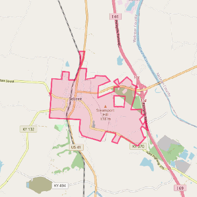 Map of Sebree