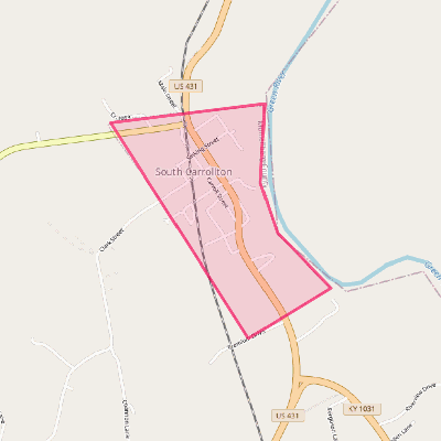 Map of South Carrollton