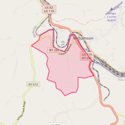 Map of South Williamson