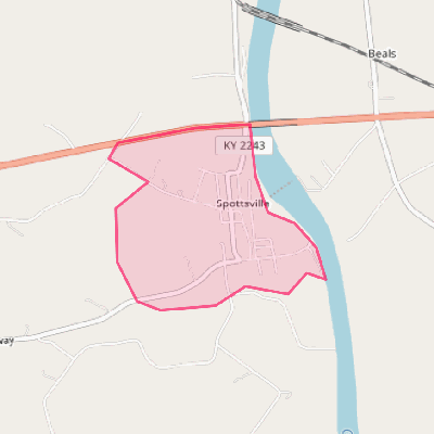 Map of Spottsville