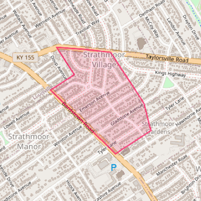 Map of Strathmoor Village