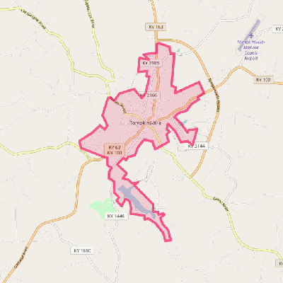 Map of Tompkinsville