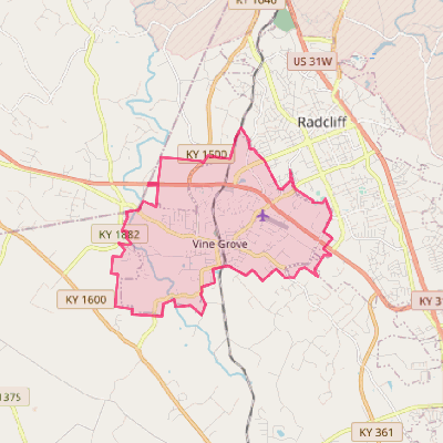 Map of Vine Grove