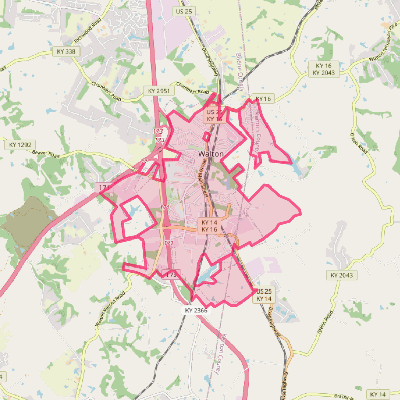 Map of Walton