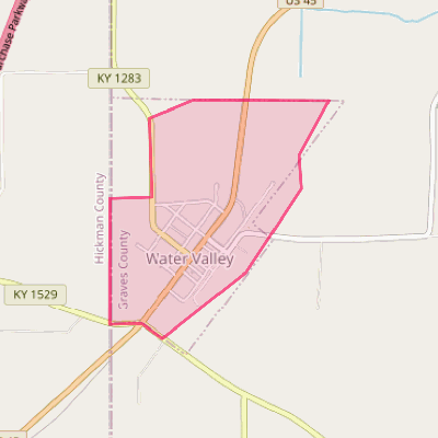 Map of Water Valley