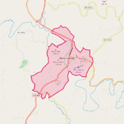 Map of West Liberty