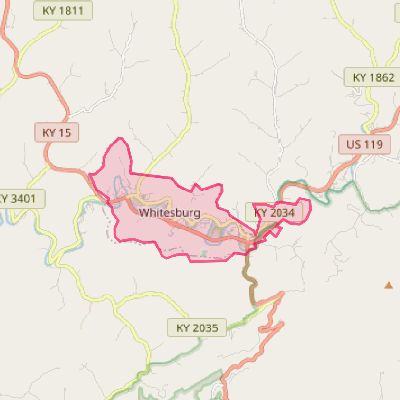 Map of Whitesburg