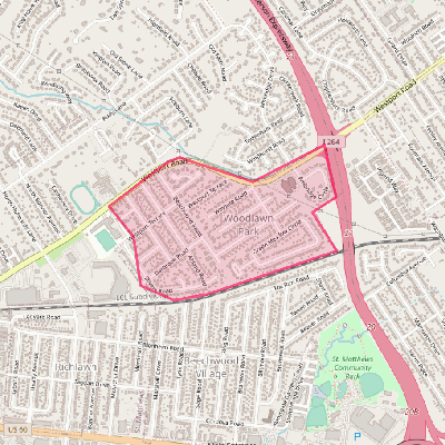 Map of Woodlawn Park