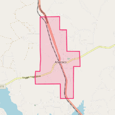 Map of Anacoco