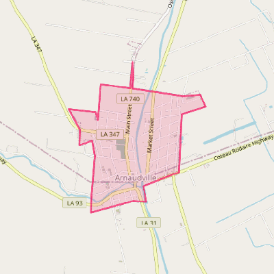 Map of Arnaudville