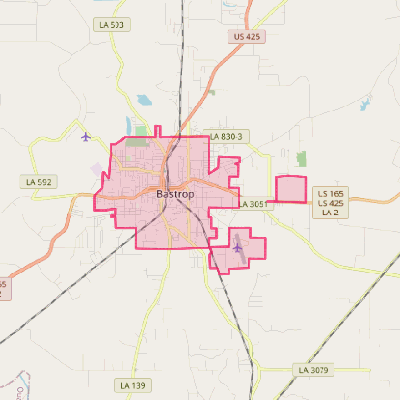 Map of Bastrop