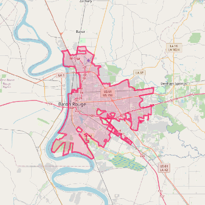 Map of Baton Rouge