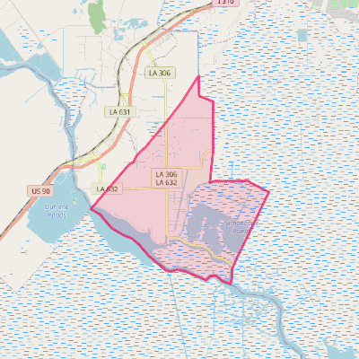 Map of Bayou Gauche