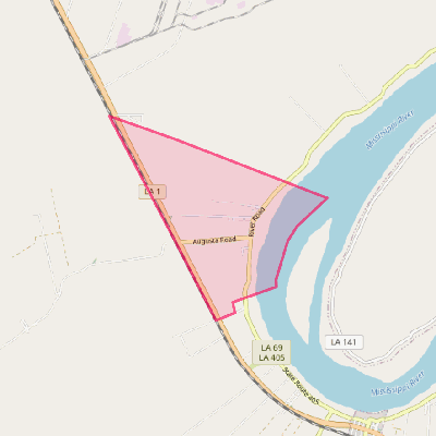 Map of Bayou Goula