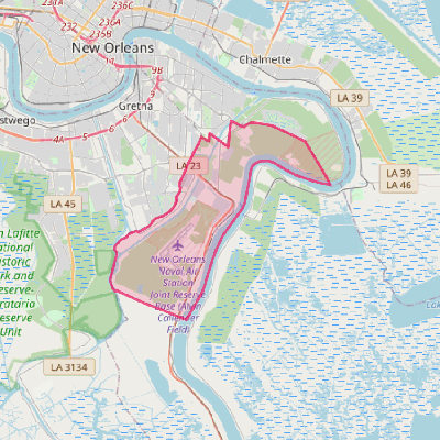 Map of Belle Chasse