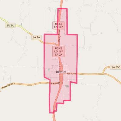 Map of Bernice