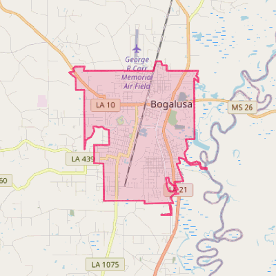 Map of Bogalusa