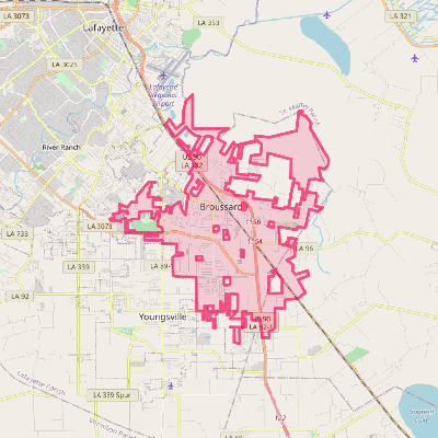 Map of Broussard