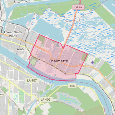 Map of Chalmette