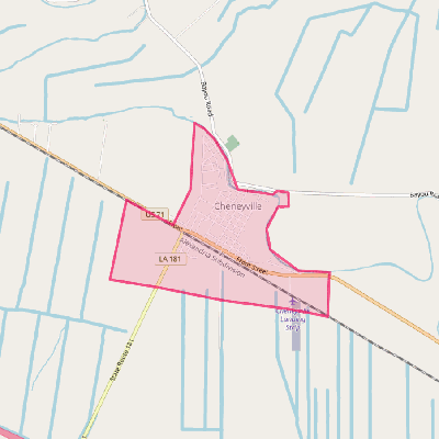 Map of Cheneyville