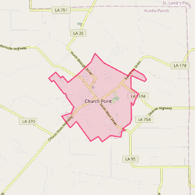 Map of Church Point