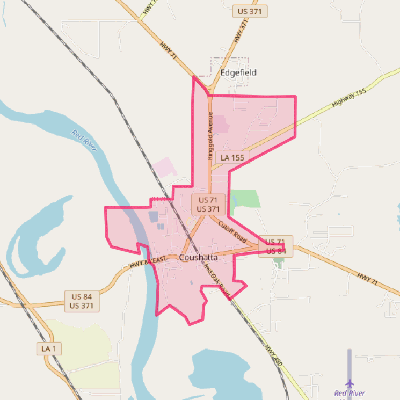 Map of Coushatta