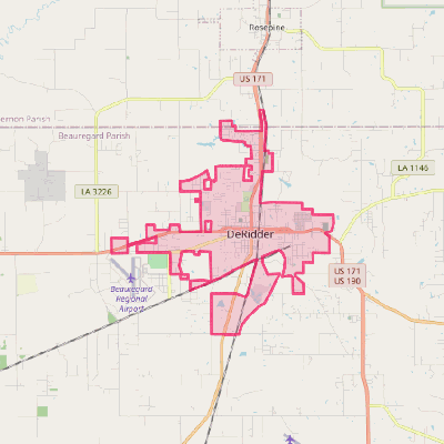 Map of DeRidder