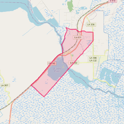 Map of Des Allemands