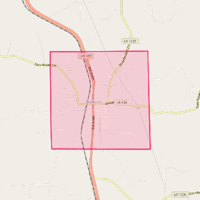 Map of Dodson