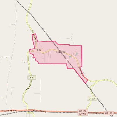 Map of Fordoche