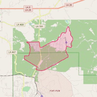 Map of Fort Polk North