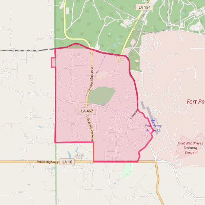 Map of Fort Polk South