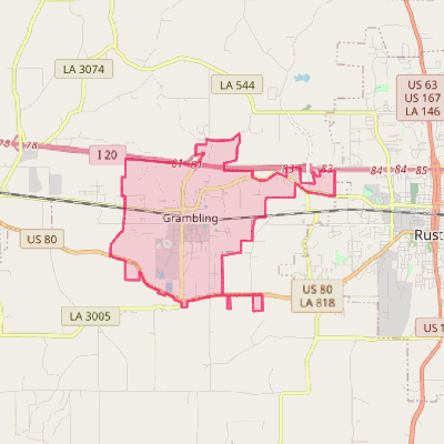 Map of Grambling