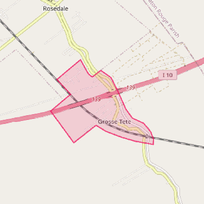 Map of Grosse Tete